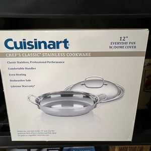 Brand new,Cuisinart  everyday pan 12” with some cover lid